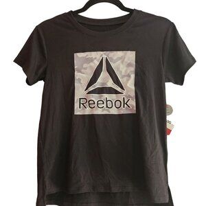 Reebok T shirt size 10/12 Black Unisex New with tags